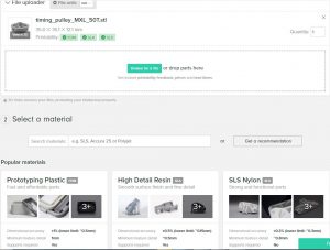 stampa 3d online - 3dhubs materiale